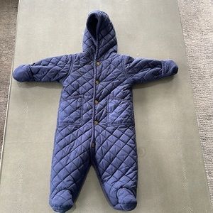 Ralph Lauren navy bunting.  Baby one piece, onesie coat